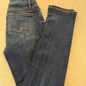 Silver Jeans Co. Jeans - Style: Avery - straight leg, high-rise - blue denim